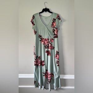 a:glow Maternity Faux Wrap Dress